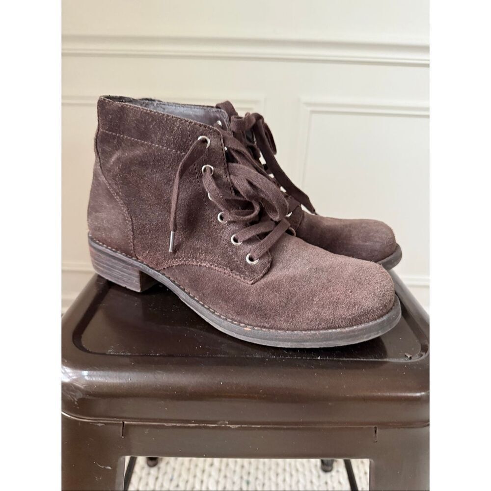 Sam Edelman Bleecker Brown Suede Leather Ankle Boots Booties 9